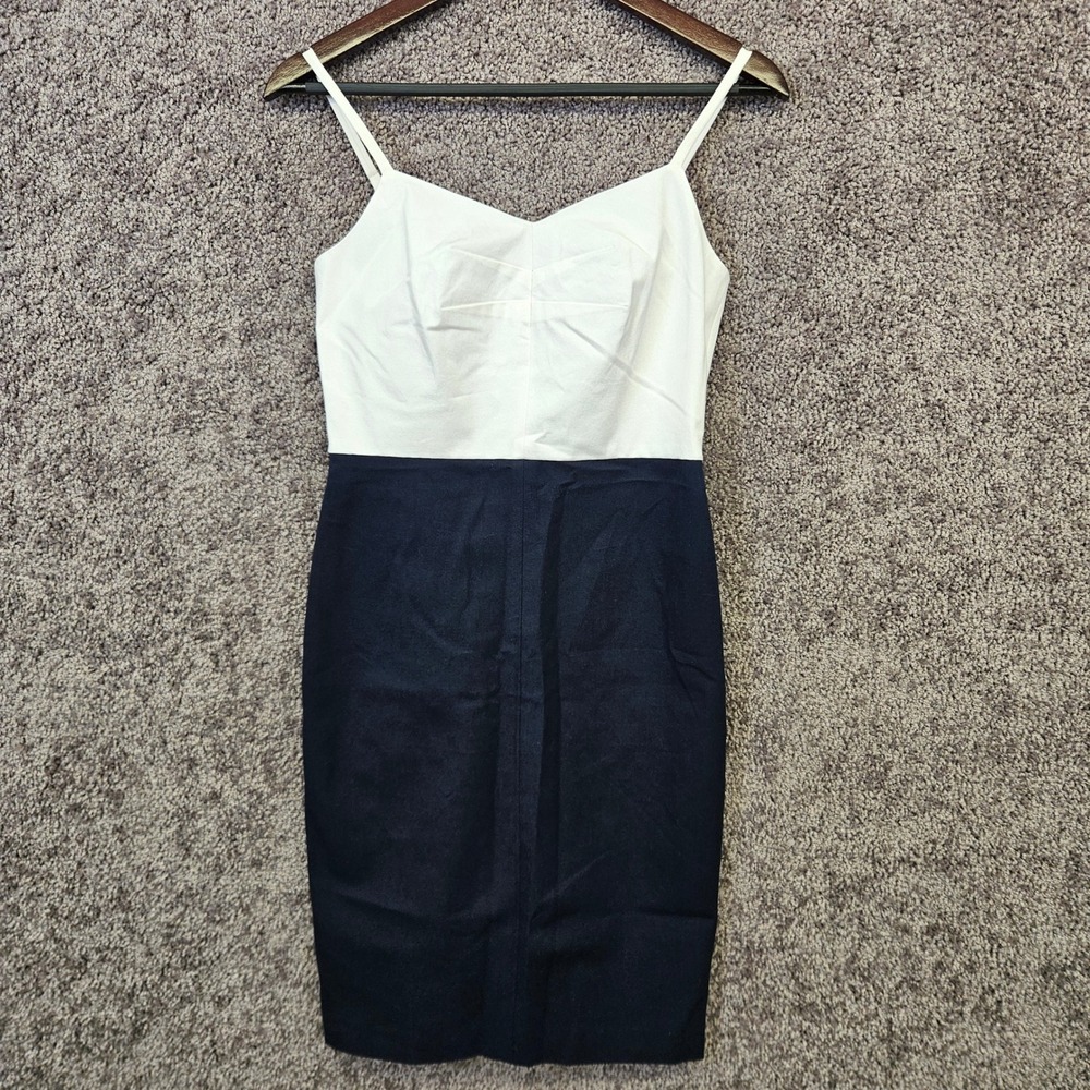 Banana Republic Sheath Dress Womens 4 Blue White NEW Colorblock Cami 473275-02-1